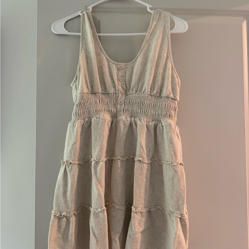 Sleeveless Cream Dress
